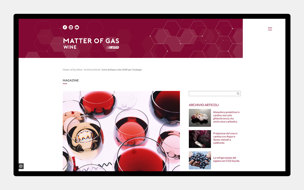 Agenzia di Comunicazione Publifarm | Pure Creative Agency Matter of Gas: un nuovo blog per SIAD 1