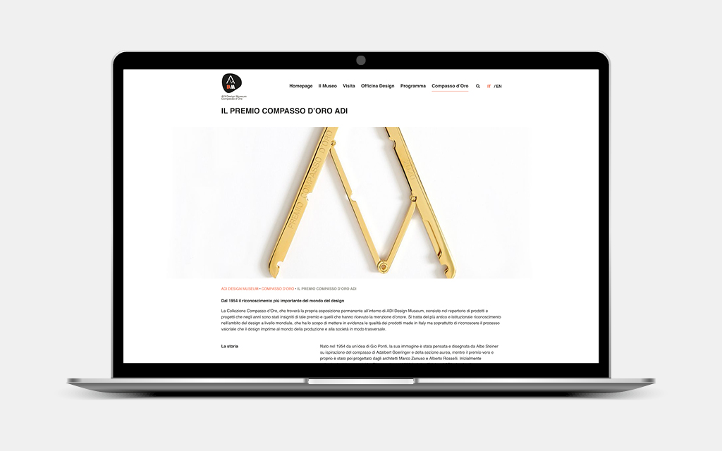 Agenzia di Comunicazione Publifarm | Pure Creative Agency ADI Design Museum: il sito web 1