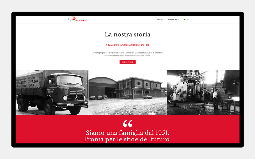Agenzia di Comunicazione Publifarm | Pure Creative Agency Un sito per i 70 anni di Streparava 1