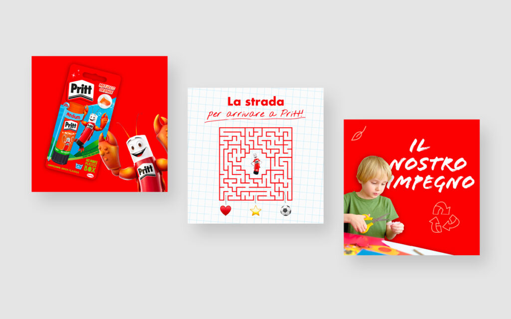 Agenzia di Comunicazione Publifarm | Pure Creative Agency Per il profilo Instagram di Pritt Italia siamo tornati bambini! 1