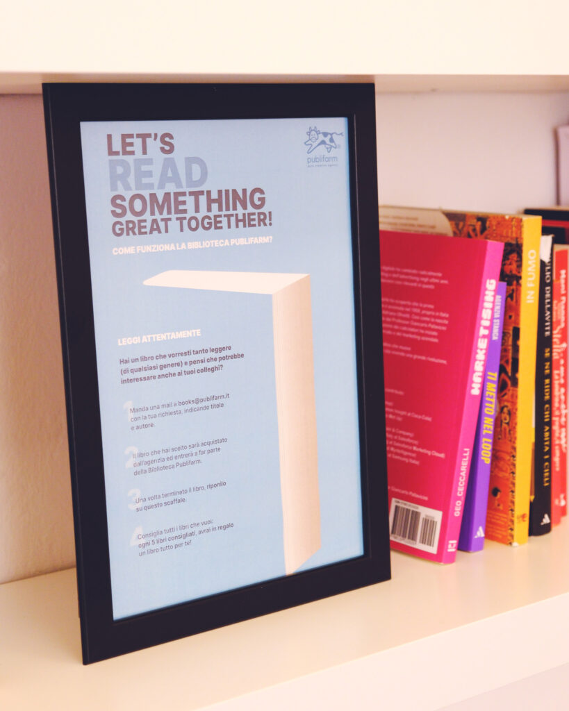 Agenzia di Comunicazione Publifarm | Pure Creative Agency Arriva la biblioteca Publifarm: “Let’s read something great together!” 1
