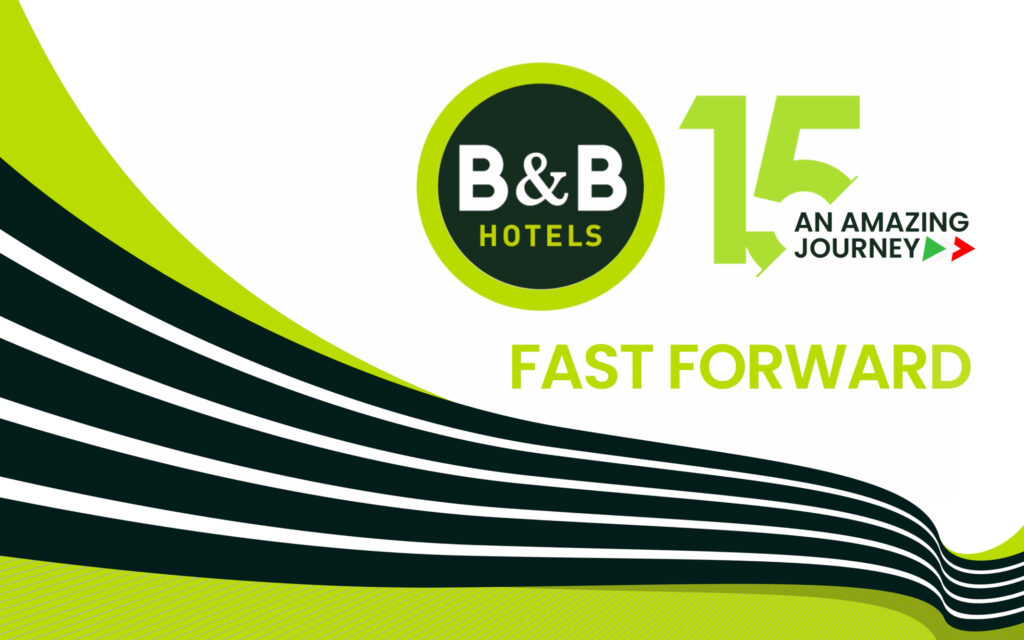 Agenzia di Comunicazione Publifarm | Pure Creative Agency Il logo e i materiali per i 15 anni di B&B Hotels Italia 1