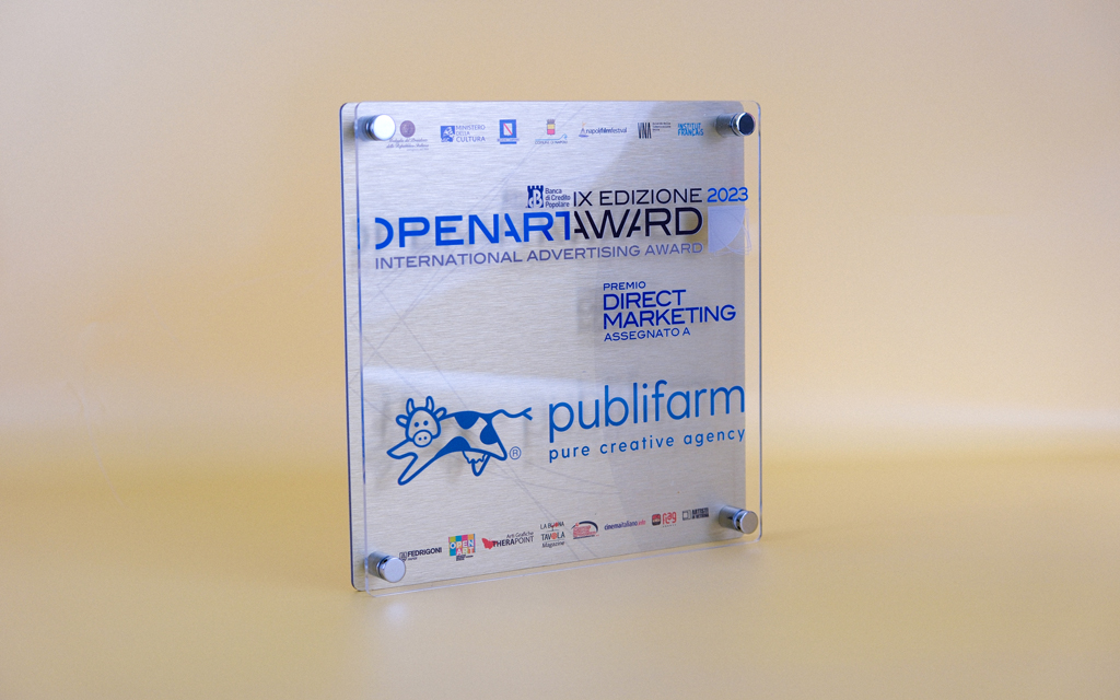 Agenzia di Comunicazione Publifarm | Pure Creative Agency Publifarm trionfa ancora una volta agli OpenartAward con due progetti che trasudano stile 1
