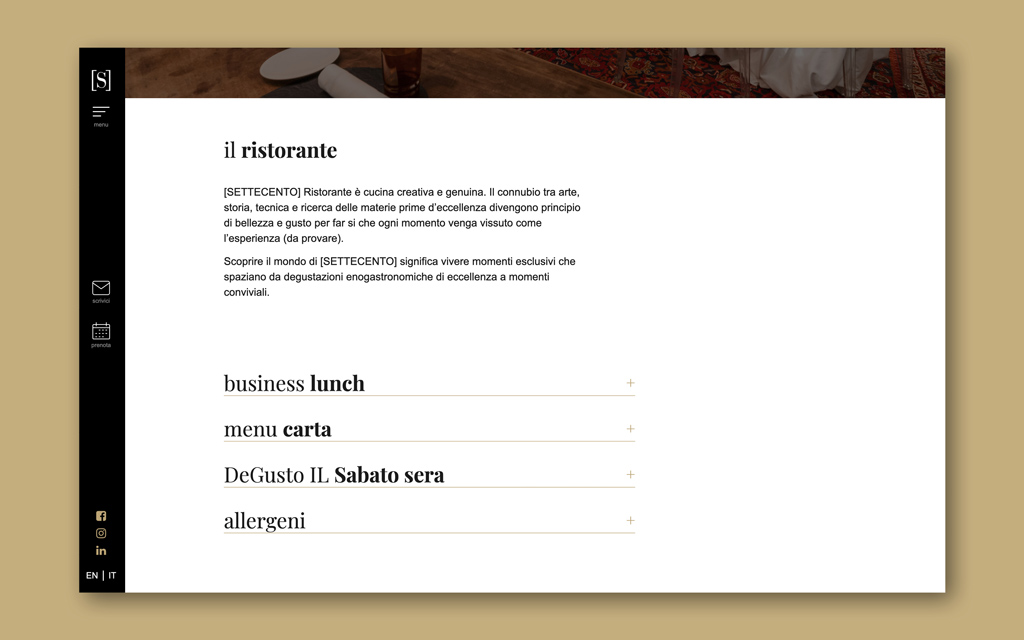 Agenzia di Comunicazione Publifarm | Pure Creative Agency Il nuovo sito di [SETTECENTO]: cibo, arte, ospitalità 1