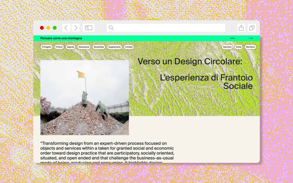 Agenzia di Comunicazione Publifarm | Pure Creative Agency Il sito web per il programma biennale di GAMeC “Pensare come una montagna”  1