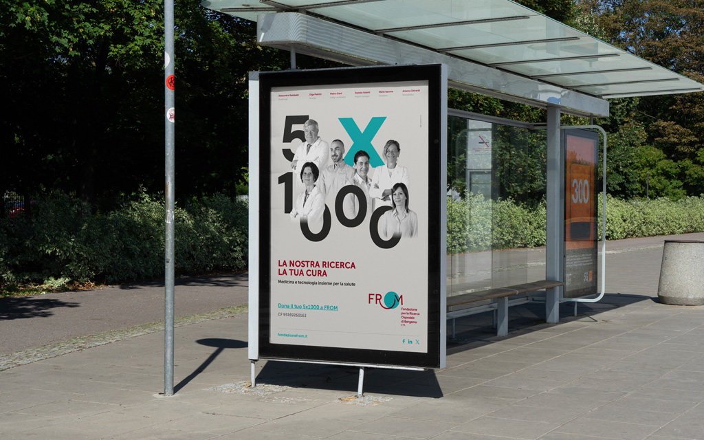 Agenzia di Comunicazione Publifarm | Pure Creative Agency La campagna di comunicazione di FROM per il 5x1000 dà un volto alla ricerca  1