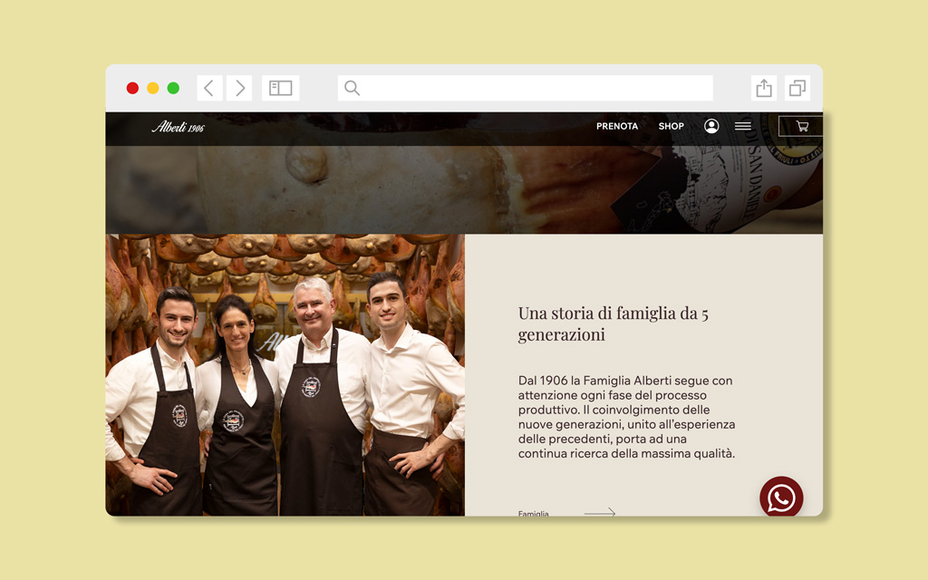 Agenzia di Comunicazione Publifarm | Pure Creative Agency La Casa del Prosciutto Alberti 1906 ha un nuovo sito web 1