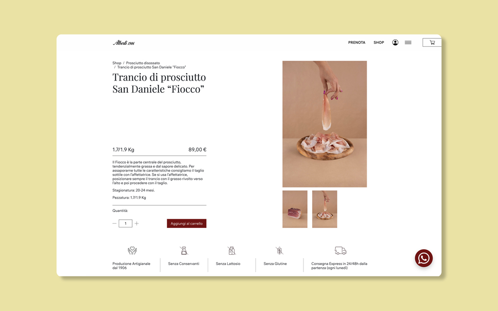 Agenzia di Comunicazione Publifarm | Pure Creative Agency La Casa del Prosciutto Alberti 1906 ha un nuovo sito web 1