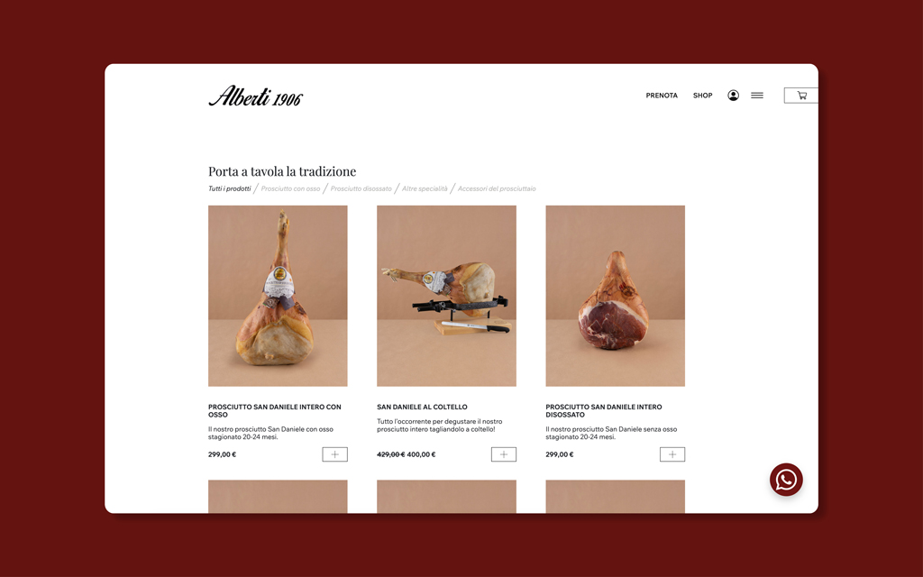 Agenzia di Comunicazione Publifarm | Pure Creative Agency La Casa del Prosciutto Alberti 1906 ha un nuovo sito web 1