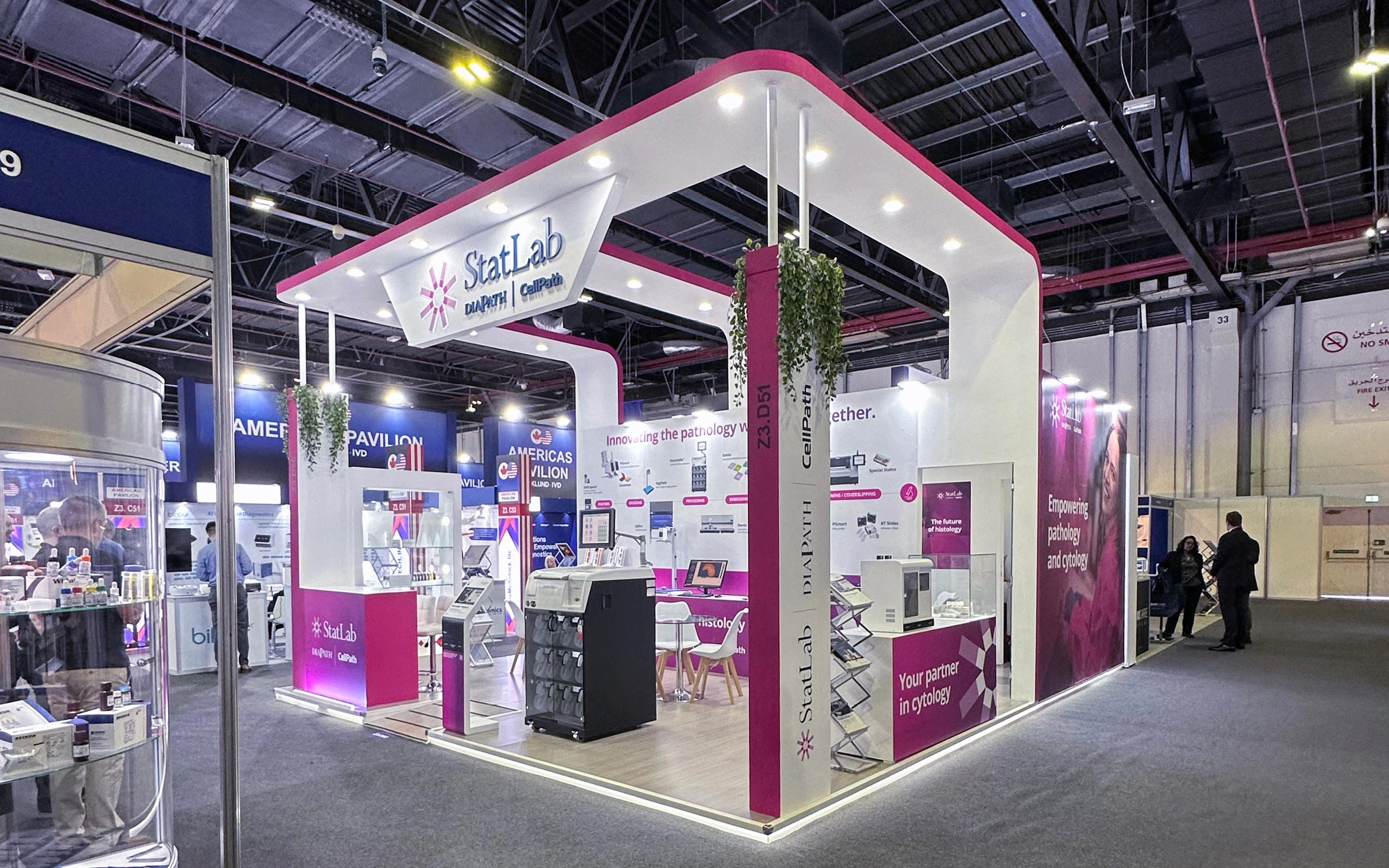 Lo stand di Diapath e StatLab per la fiera MedLab Dubai 