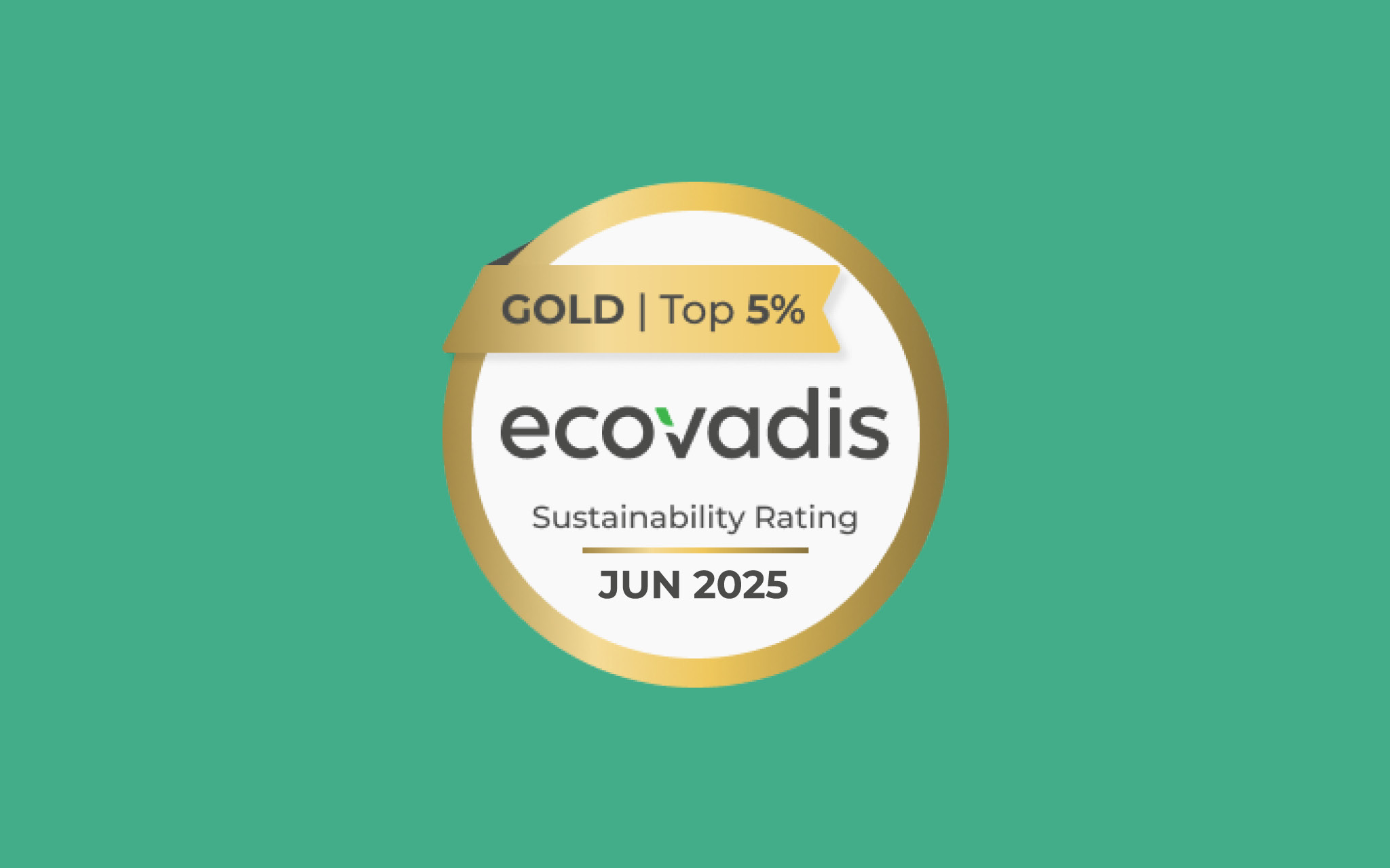 Abbiamo ottenuto la medaglia d’oro EcoVadis 