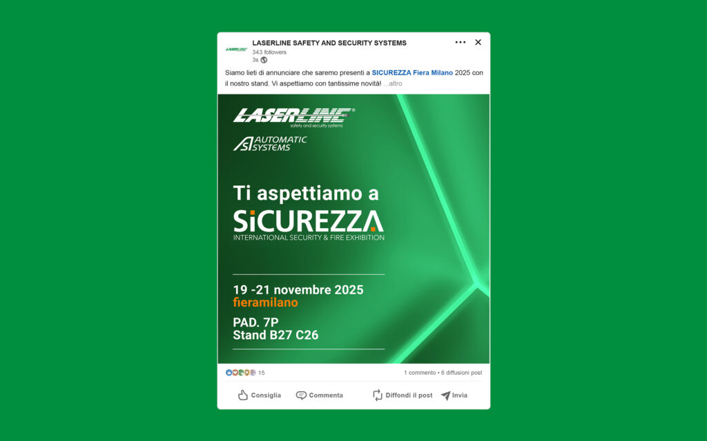 Agenzia di Comunicazione Publifarm | Pure Creative Agency Porte aperte alla creatività con lo stand di Laserline 1